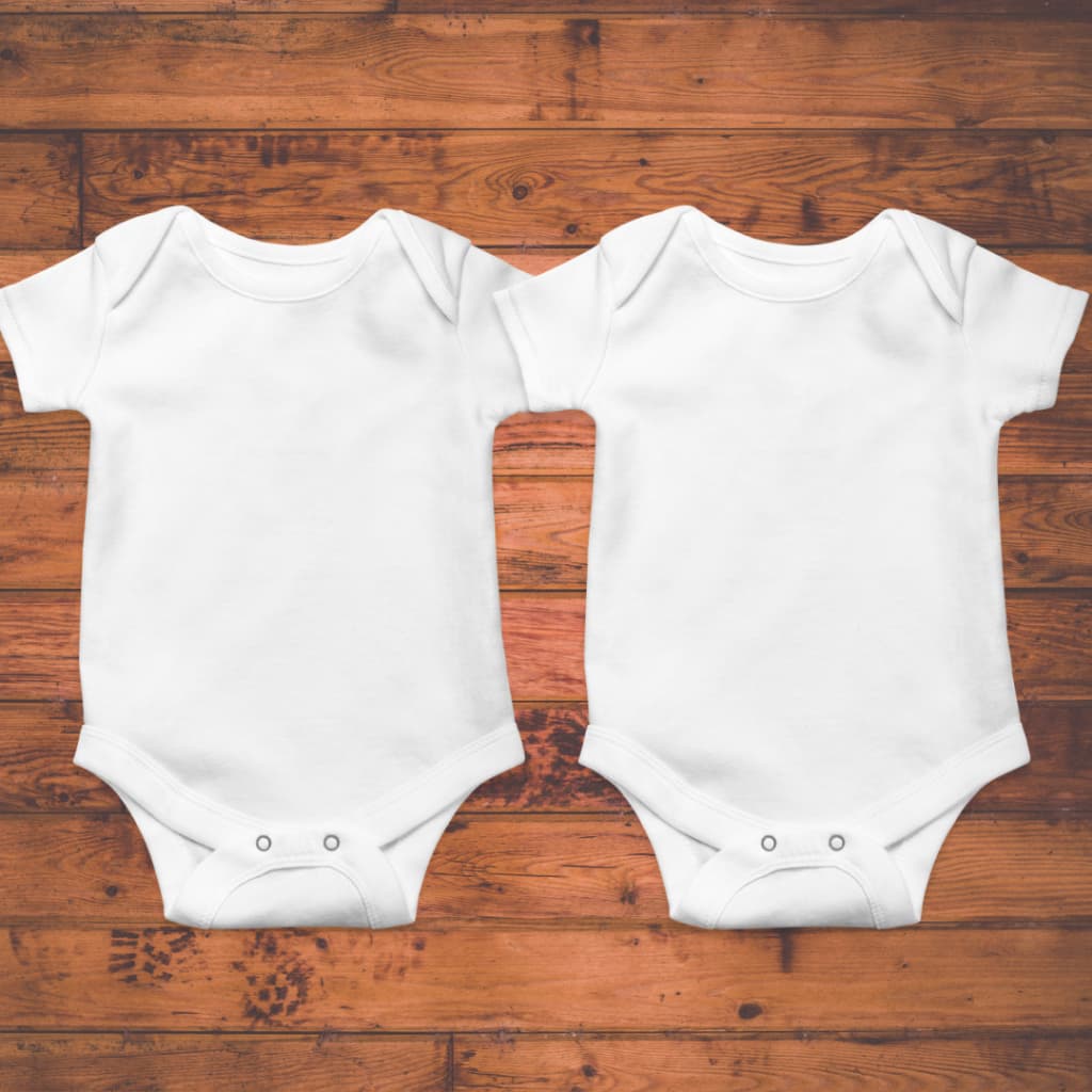 Kit com 2 Body de Bebê Branco Manga curta barato malha Polielastano