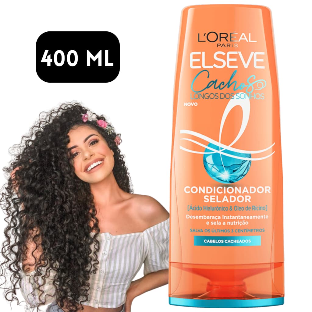 Condicionador Elseve Cachos Longos dos Sonhos 400 ml Loreal Paris Selador Creme Milagroso Pentear
