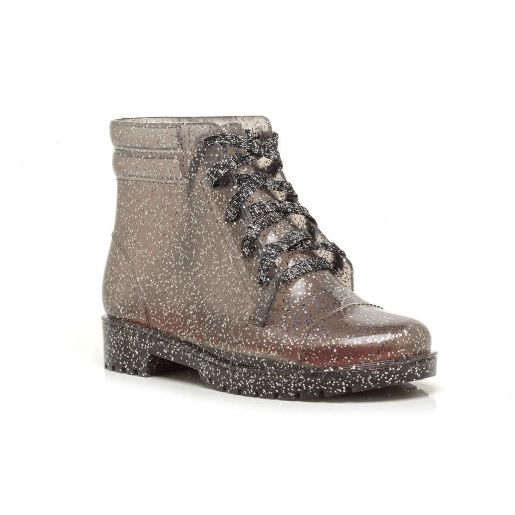 Bota Coturno PVC Baby Infantil Lisa e Transparente com Glitter em Cores Inverno/2025