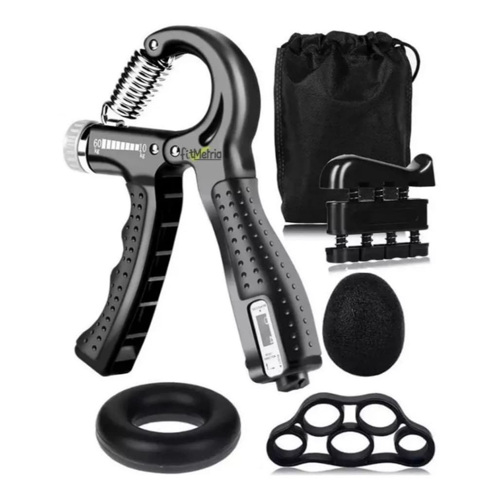 Kit Hand Grip para fortalecimento de Mãos Dedos e antebraço Fisioterapia Reabilitação - FITMETRIA