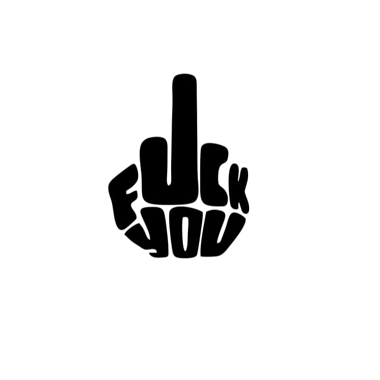 ADESIVO DECORATIVO CARRO MOTO PAREDE 16CM FUCK YOU FRASE
