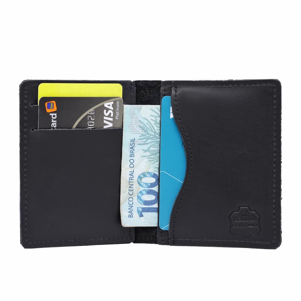 Porta Cartão em couro legitimo modelo moderno  slim compcta fácil de carregar