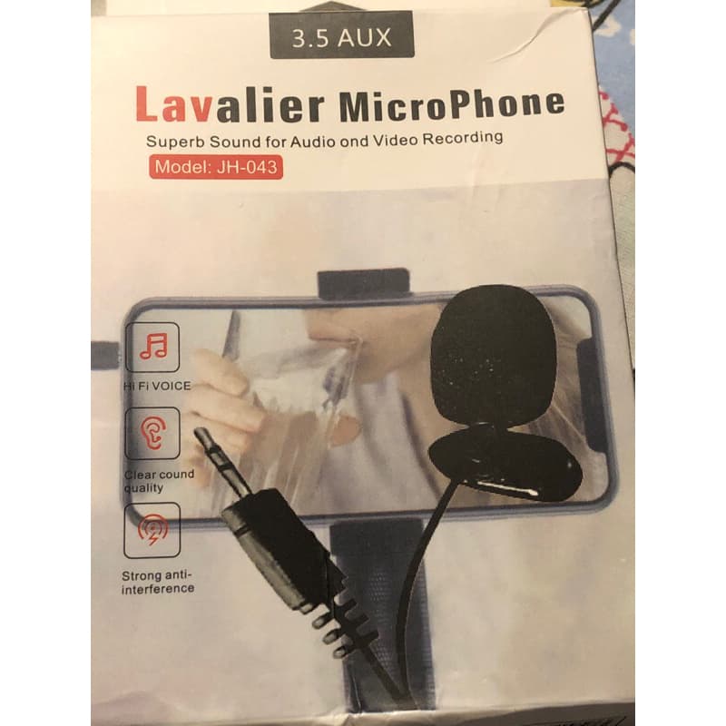4 caxa ilavalier microphone 3.5 aux  model Jh 043