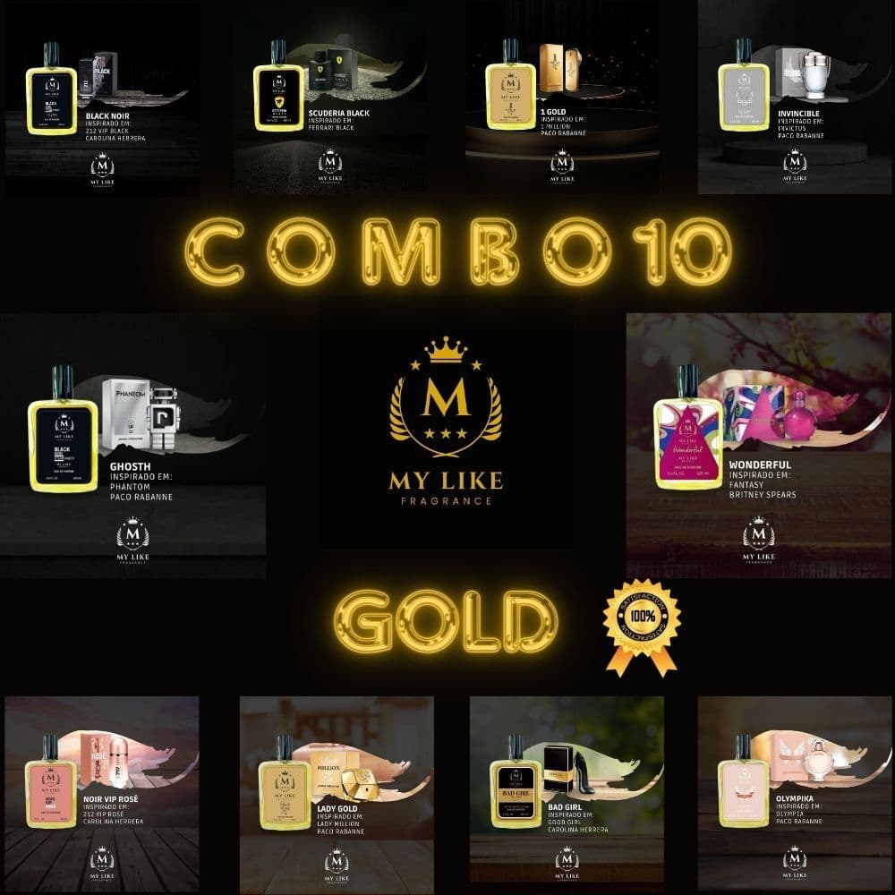 Kit 10 Perfumes Masculinos Femininos Importados 100ml - My Like