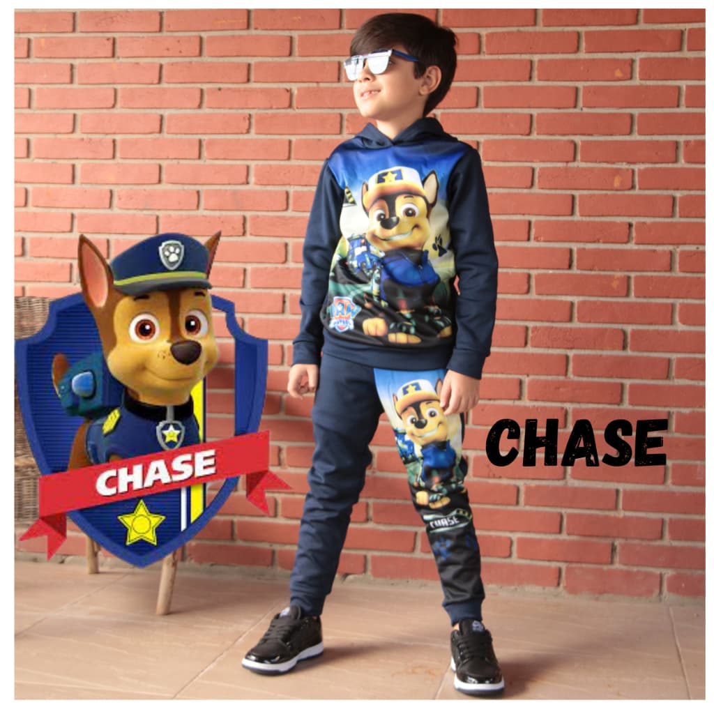 Conjunto moletom  Frio do Chase Infantil da Patrulha Canina