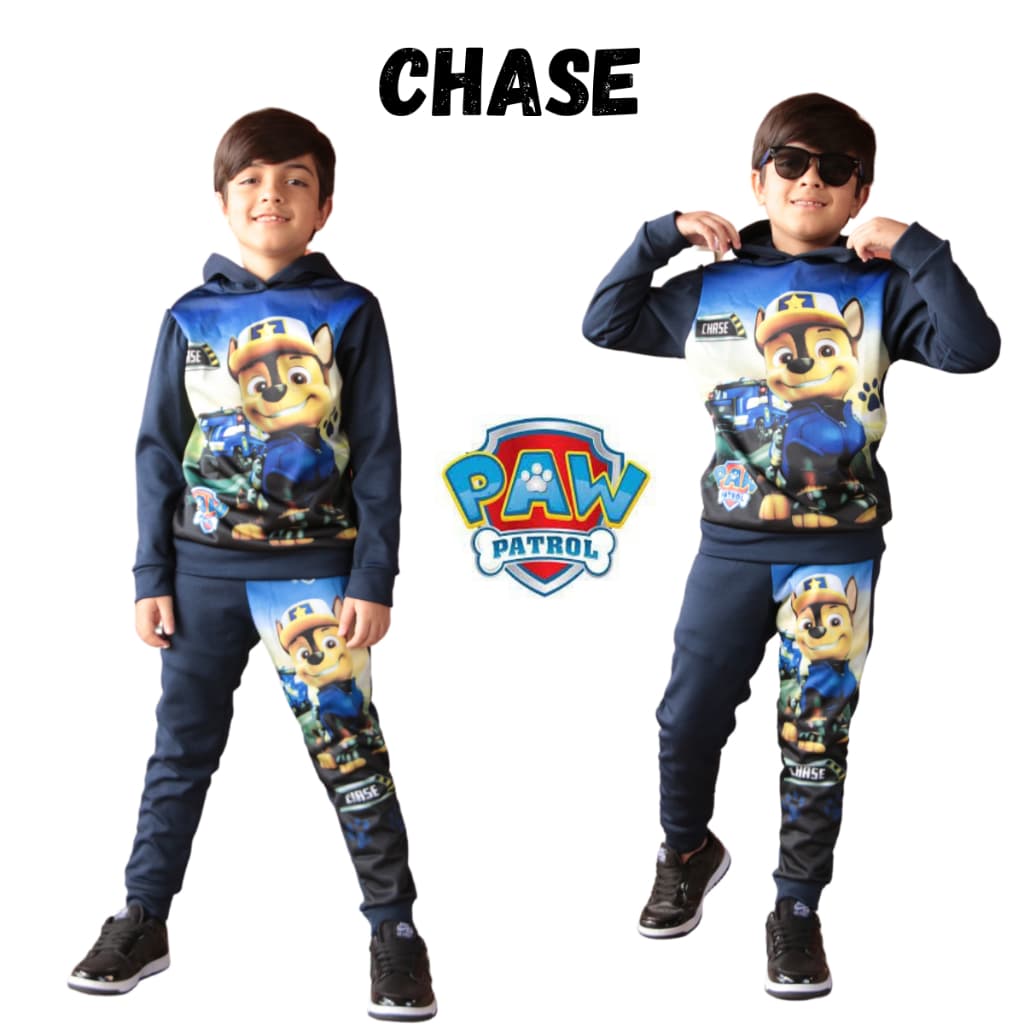 Promoção conjunto moletom  frio do chase infantil da patrulha canina