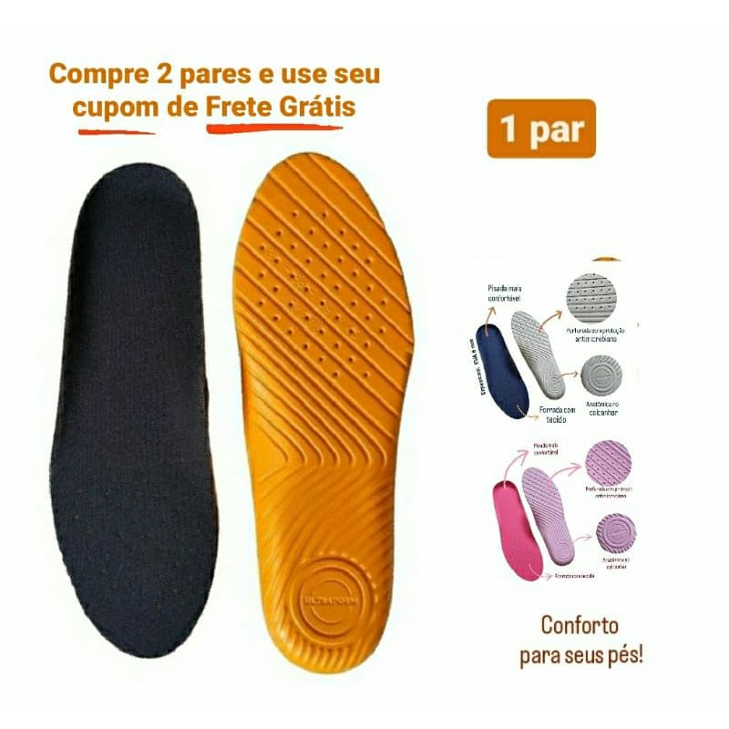 PALMILHA CONFORMADA MACIA,34 AO 44 P/ TENIS,SAPATO,BOTA,CHUT,,ORIGINAL,ANTIBACTERIANA,ANATOMIC CALCA