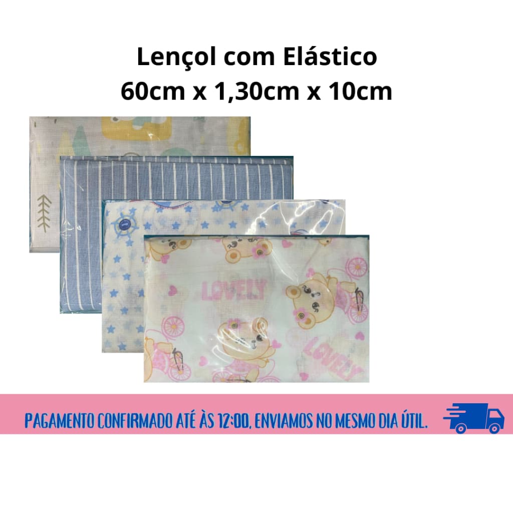 Lençol de berço com elástico para menino e menina - Lençol confortável para o seu bebê 100% algodão