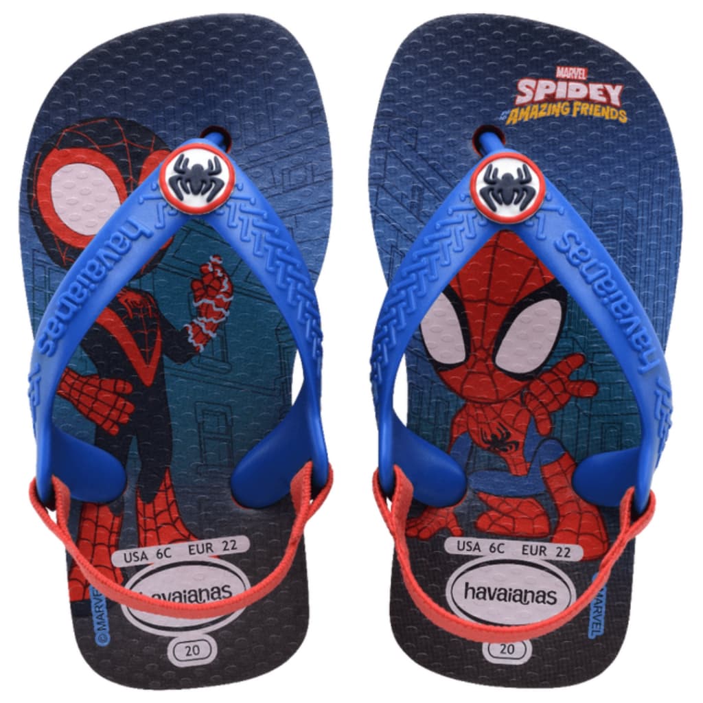 Chinelo Havaianas Hulk Homem Infantil Aranha New Baby Geek Infantil Elástico Menino Disney DC Marvel