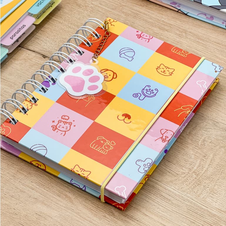 Caderneta Pet A6 Personalizada | 100 páginas - 50 Folhas| Cachorro, gato | Controle de Saúde