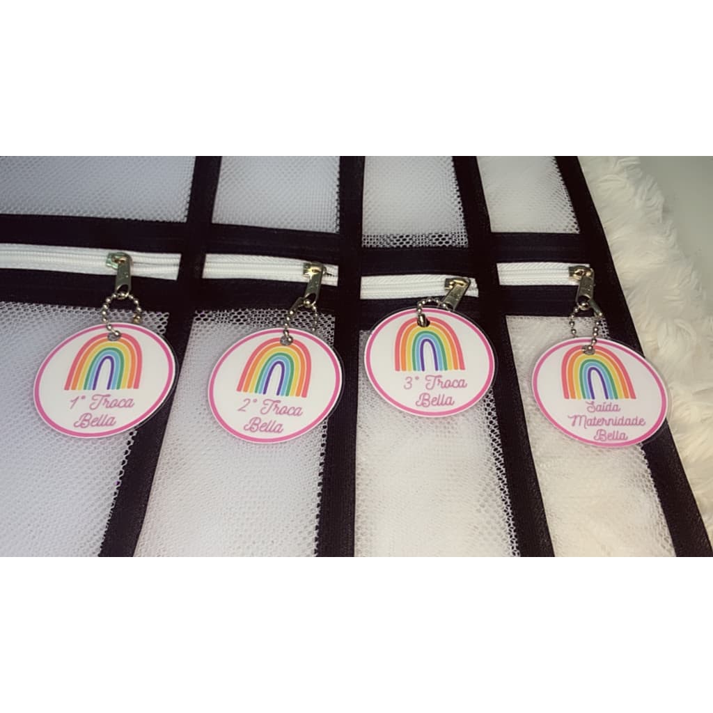 kit 5 saquinhos maternidade organizador com NOME E TEMA PERSONALIZADO, escola, viagem, mochila, mala