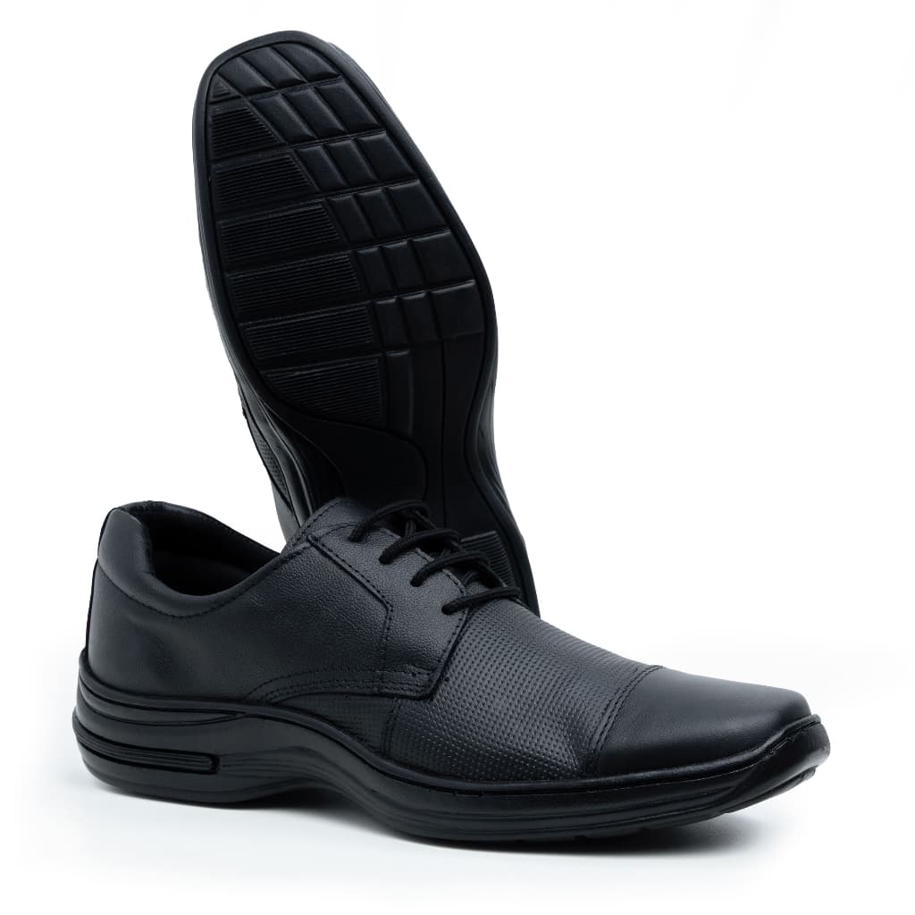 Sapato Social Masculino Ortopédico Couro Legítimo Confortável Sport Fino ORIGINAL