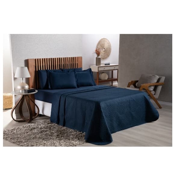Colcha Cobre Leito Avulsa Cama de Casal Queen 2,00m x 2,40m Cores Lisas