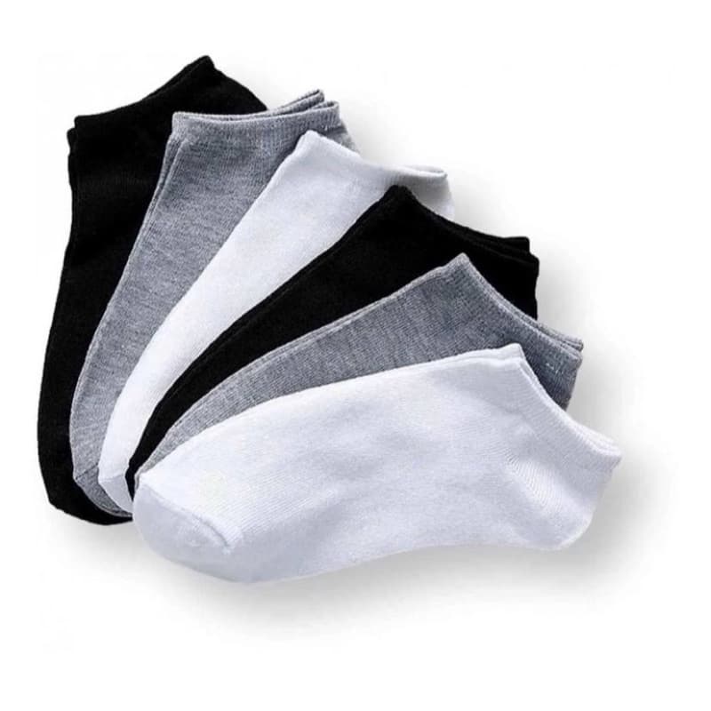 Kit 12 Pares Meias Cano Curto Soquete Feminina Masculino Adulto