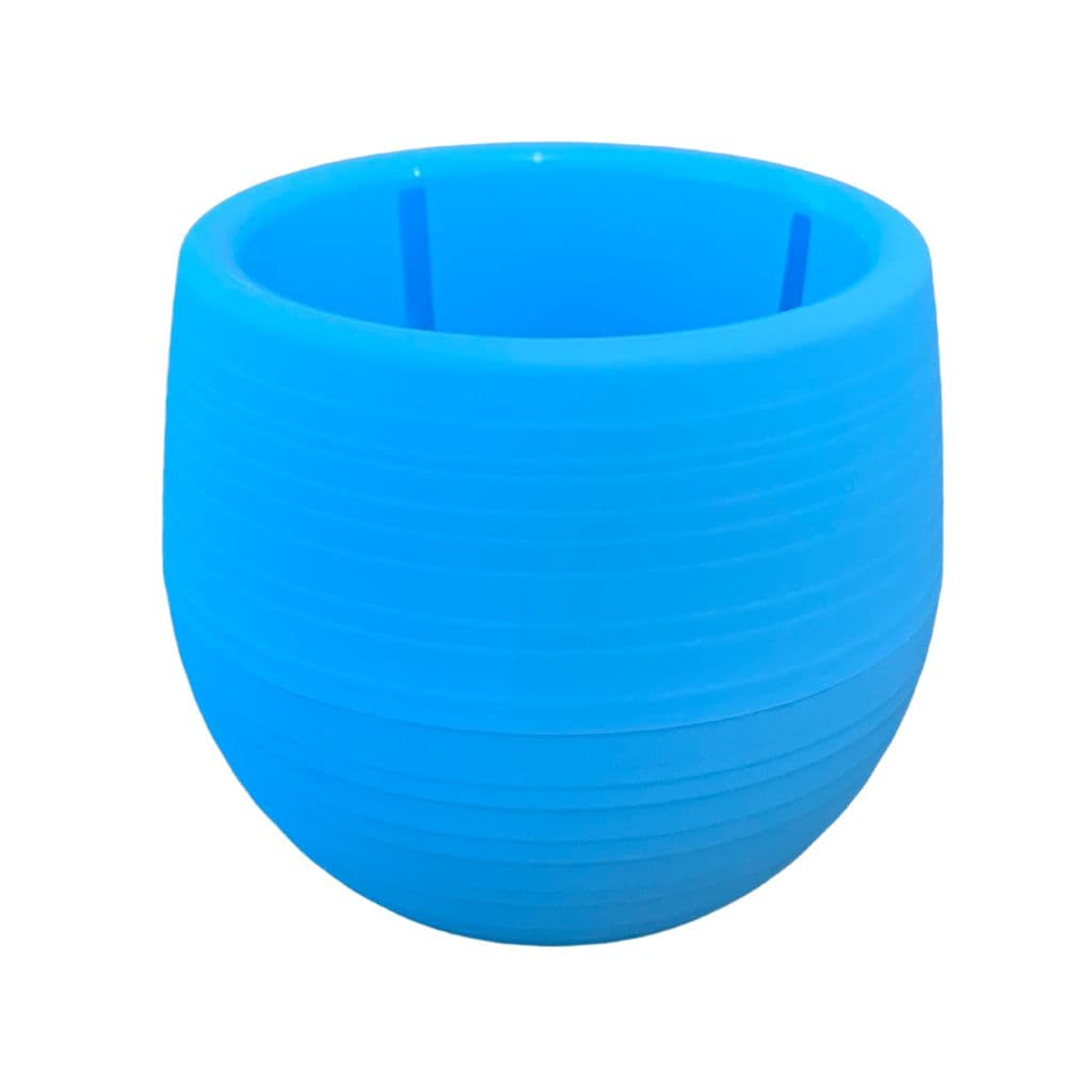 Vaso Cachepo para Plantas Plástico Pp Anti-dengue Azul Claro Decorativo com Furos para Drenagem