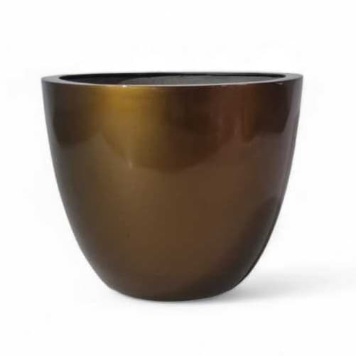 Vaso de planta em fibra de vidro 36cm AZURITA P jardim e casa vaso moderno