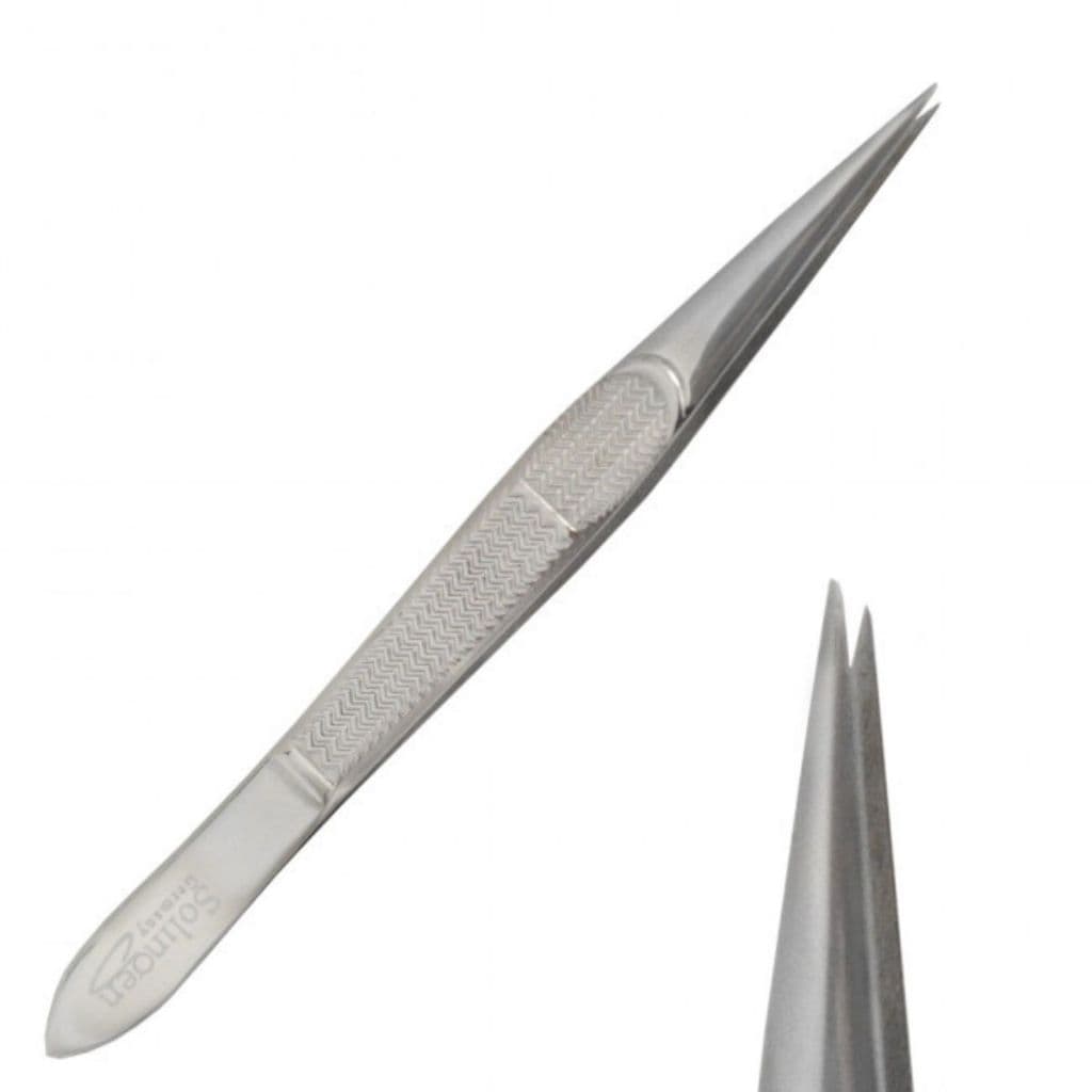 Pinça Ponta Agulha para Design de Sobrancelha. Tamanho 9cm. Esterilizar em autoclave. Linha Premium.