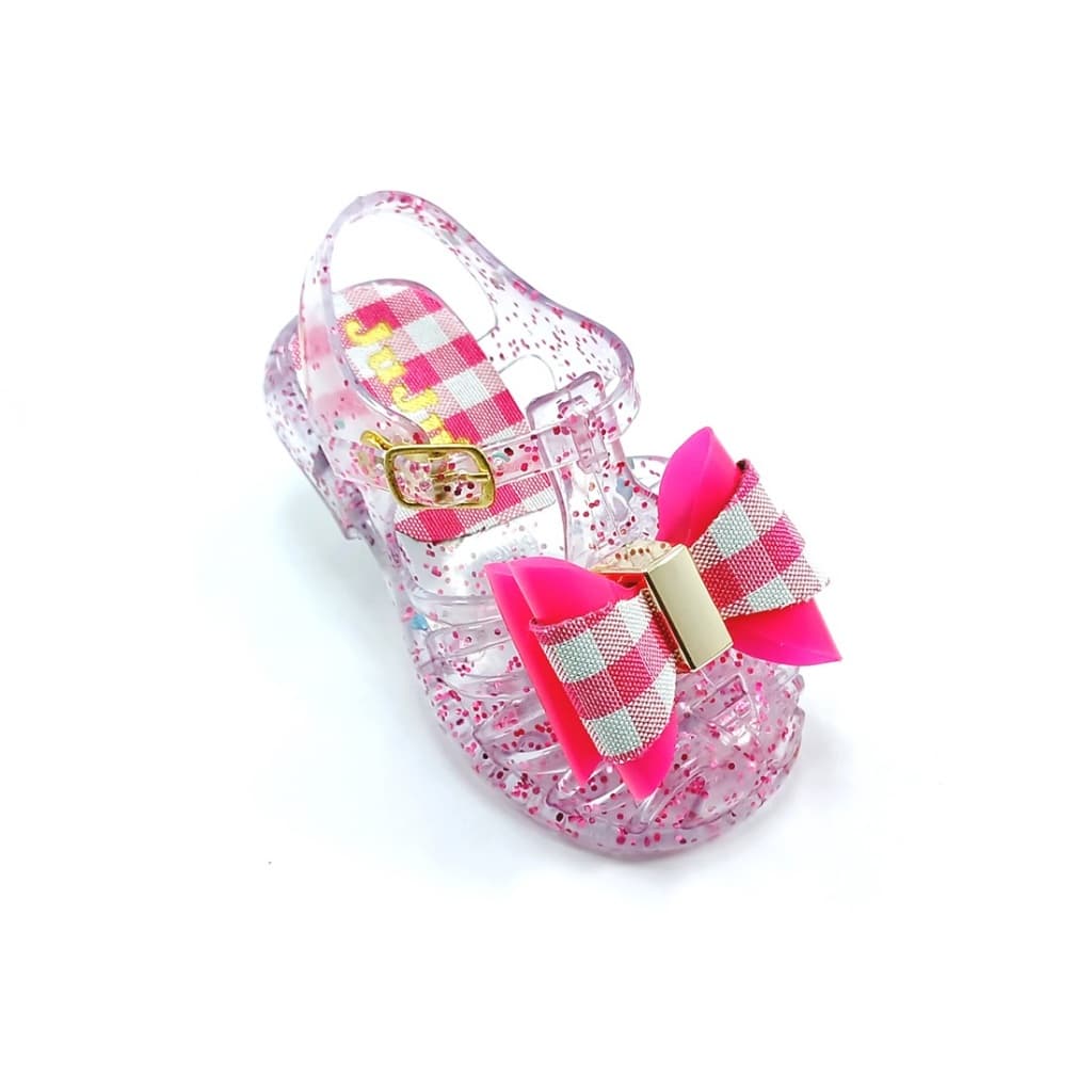 Sandalia Bebe Infantil Menina Laçinho xadrez juju