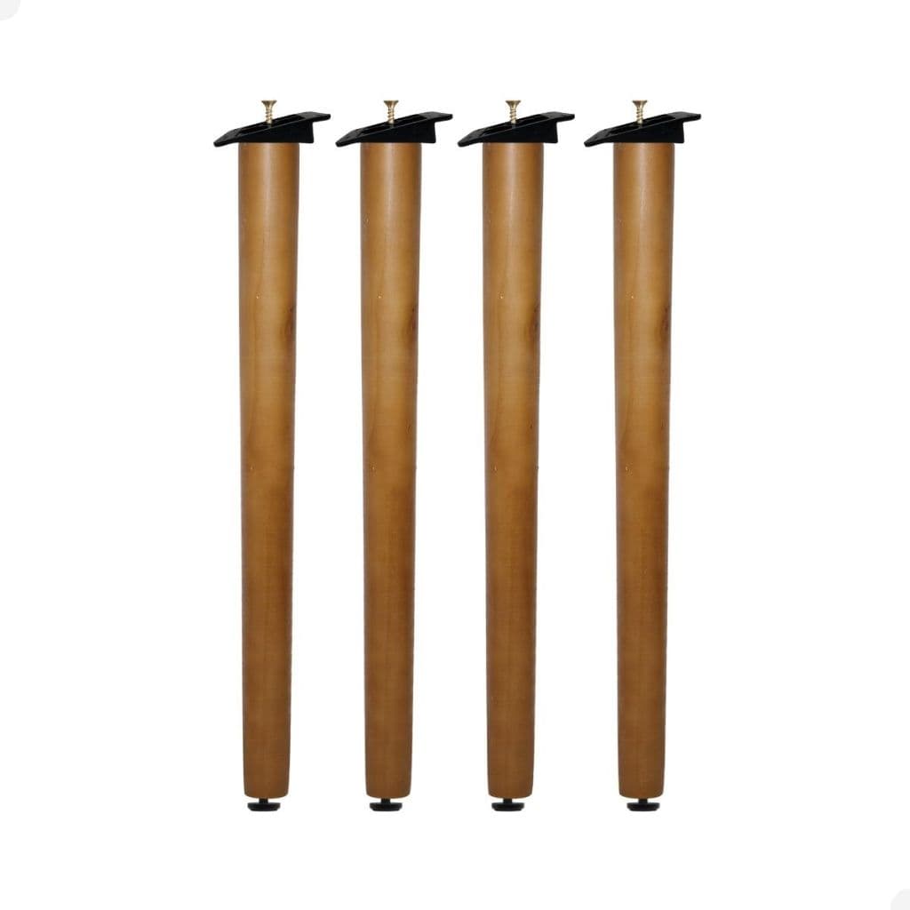 Kit 4 Pés Palito Retro de 45cm com Chapinha e Parafuso