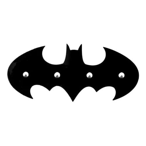 Porta Chaves Batman em Mdf Vazado de 3mm Preto Fosco