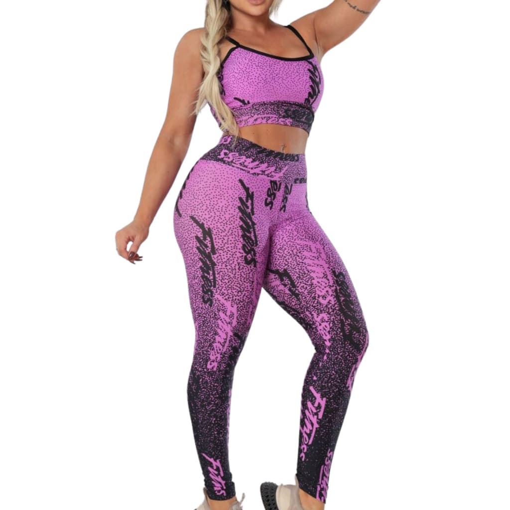 Conjunto DEGRADE Fitness Academia Legging e Top