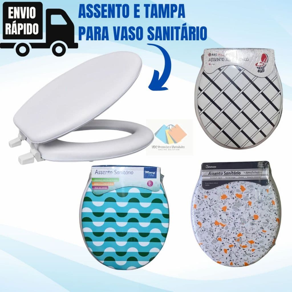 Assento de Vaso Sanitário Almofadado Universal Tampa Vaso Oval Privada Macio Barato