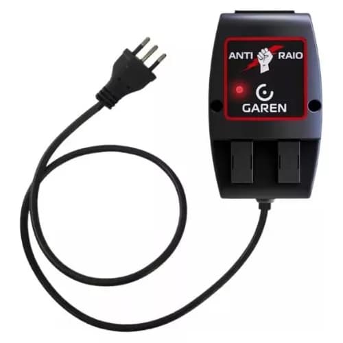 Protetor Anti Raio Universal Plug Tomada Garen PC 2 Fusíveis Notebook Desktop Xbox Ps4 Ps5 127v/220v