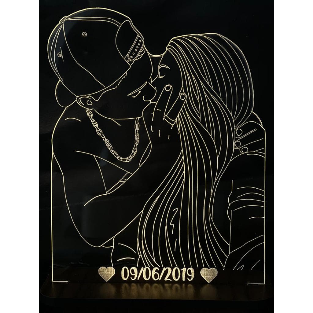 Luminária Led Com Sua Foto Personalizada Presente dia dos namorados