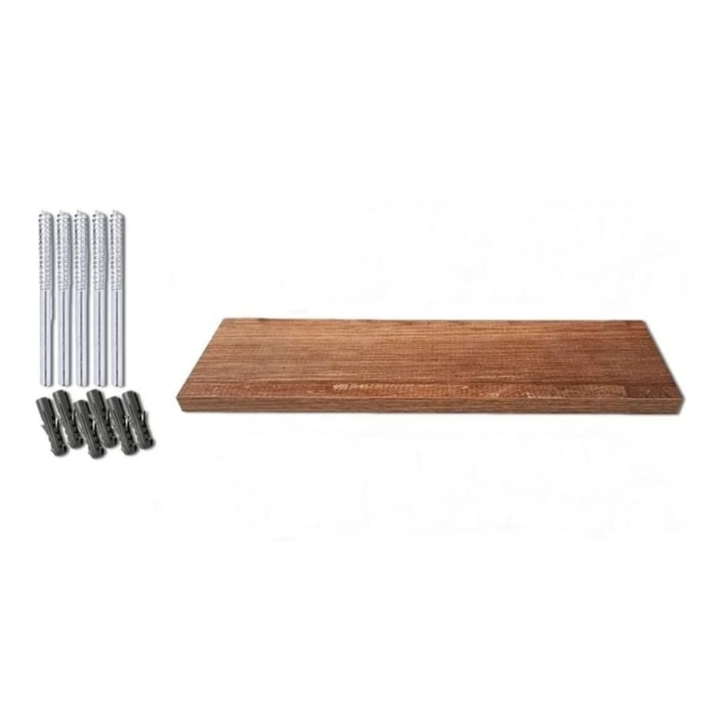 1 Prateleiras De Madeira 60x20 Para Quarto Com Suportes