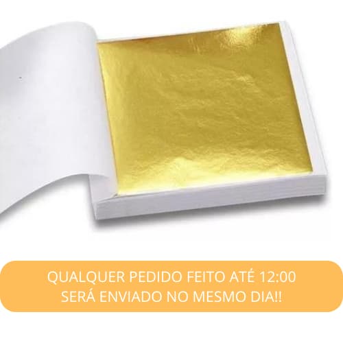 100 Folhas De Papel Dourado Feitas À Mão Para Projetos De Diy E Decoração De Casa Em Pintura