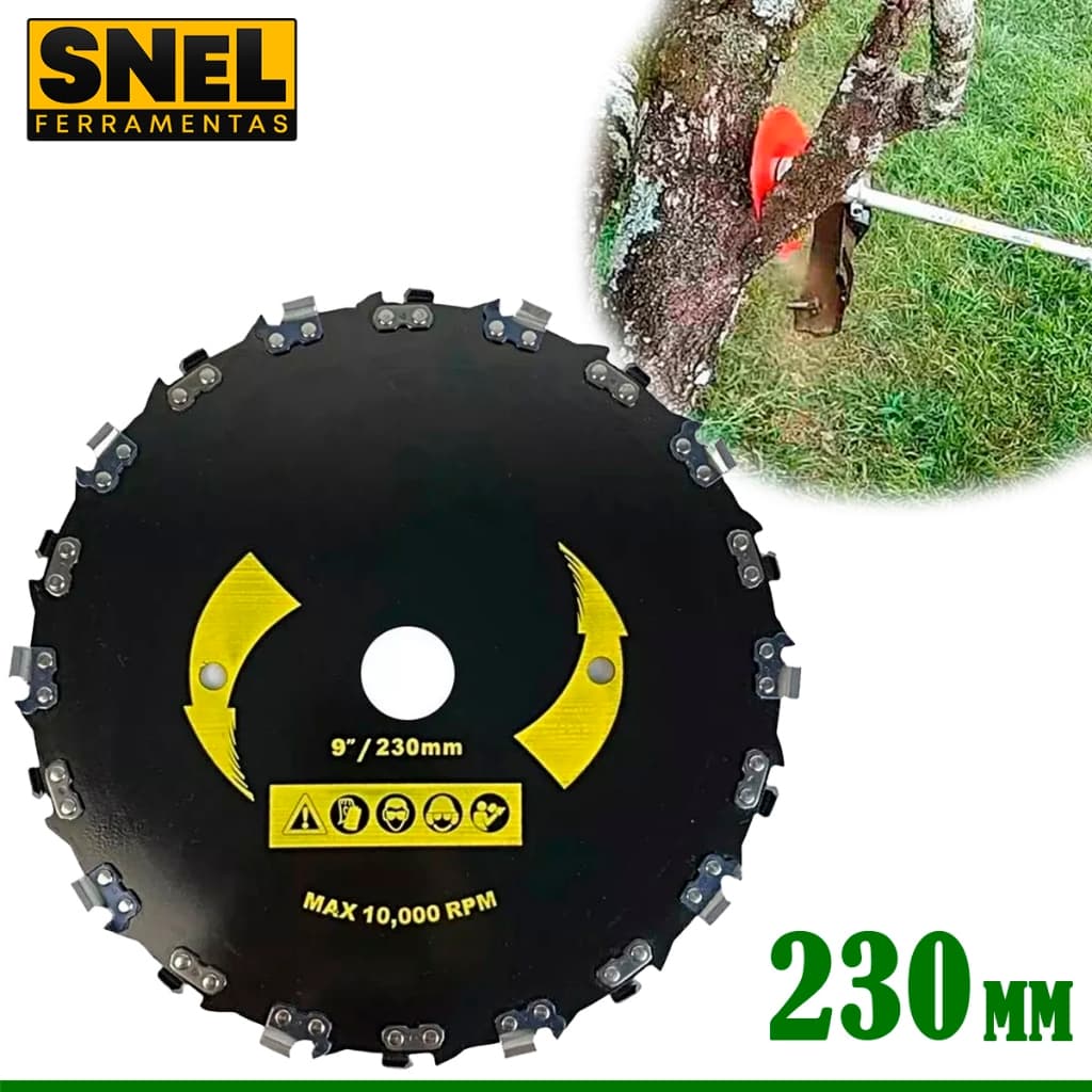 Lâmina Para Roçadeira Disco de Corde de Grama 230mm Snel Ferramentas