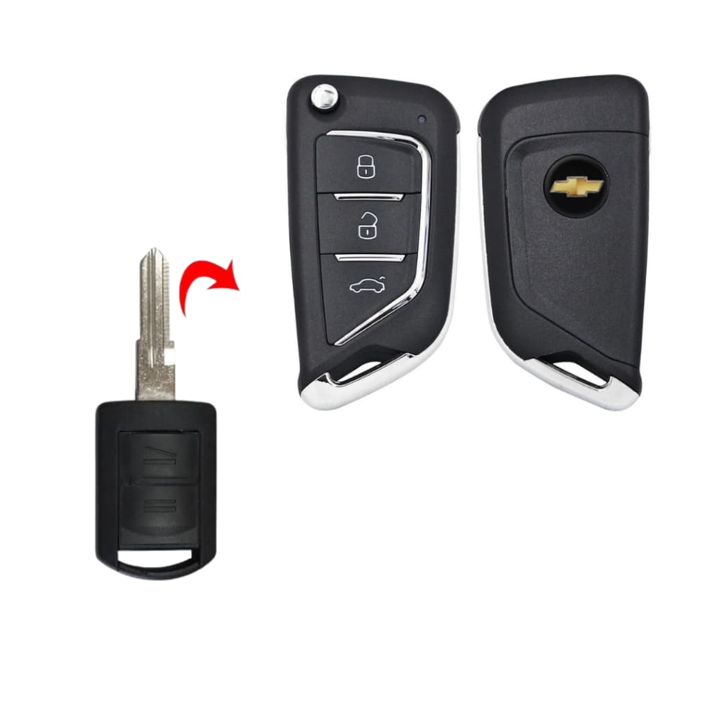 Chave Canivete Chevrolet Meriva Completa Alarme Original Com Controle
