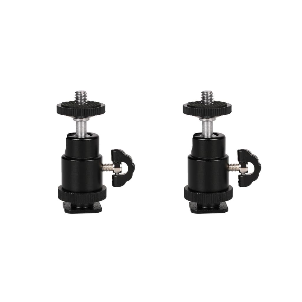 Kit 2 Adaptador Ballhead 1/4 Cabeça Tripé Sapata Foto Vídeo