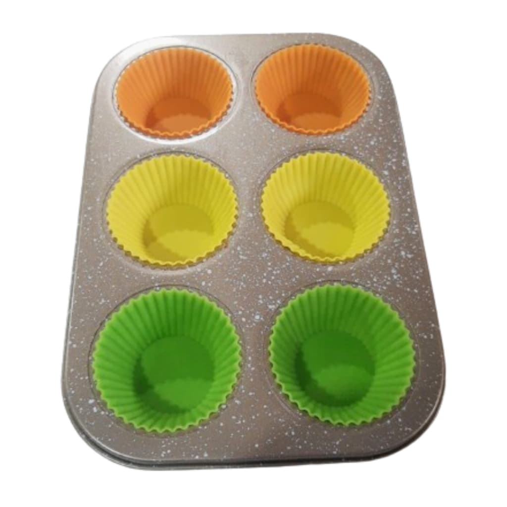 Forma Para Bolinho Para Forno Com Forminhas de Silicone