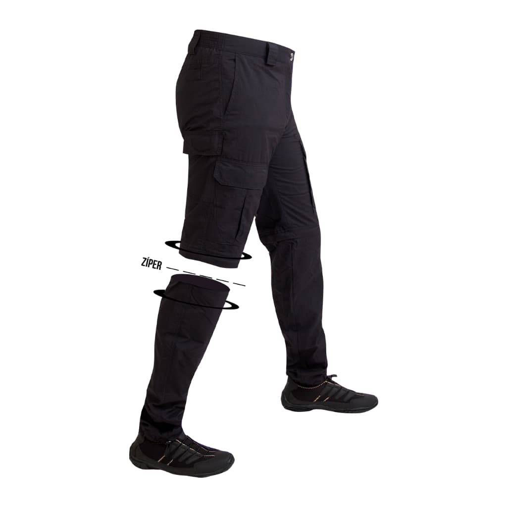 Calça Pesca Vira Bermuda Secagem Ultra Rápida Mar Negro Cores 100% Poliamida Trilha Pescaria Proteção Solar 50+