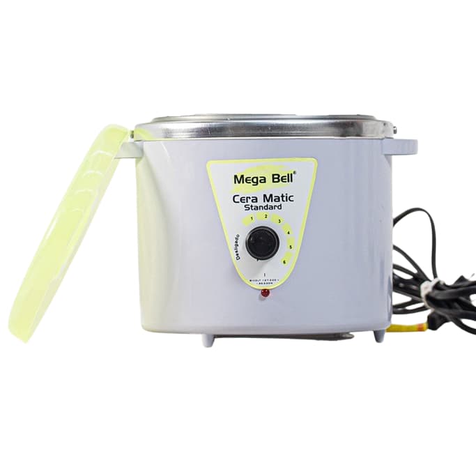 Panela Termocera para depilação Standard 700g Bivolt Sem Refil Branca Com Verde Limão (7176 MB)