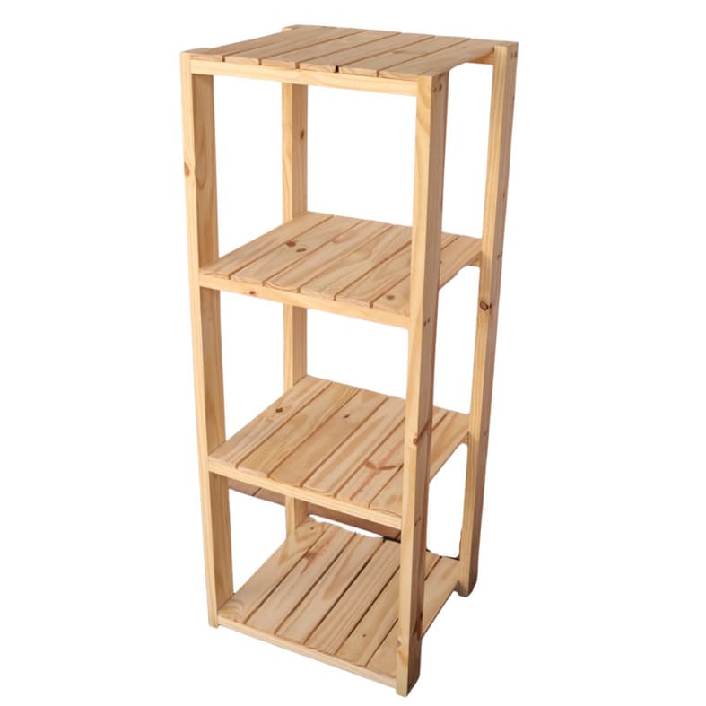 Estante Organizadora 4 Prateleiras Madeira Pinus 120x40x40cm