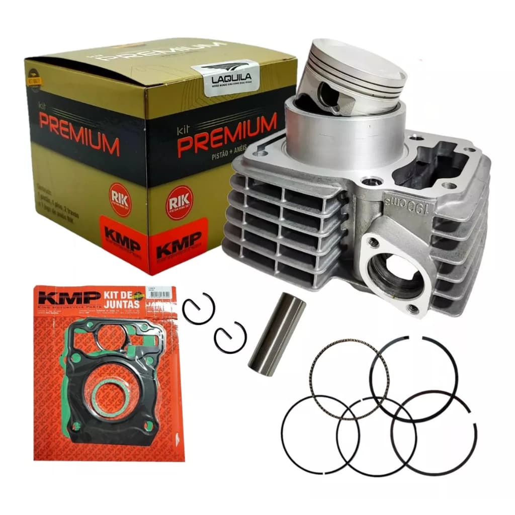 Kit Cilindro Motor 190cc Cg Titan Fan Bros 150 Pistão 64,5mm Kmp Premium