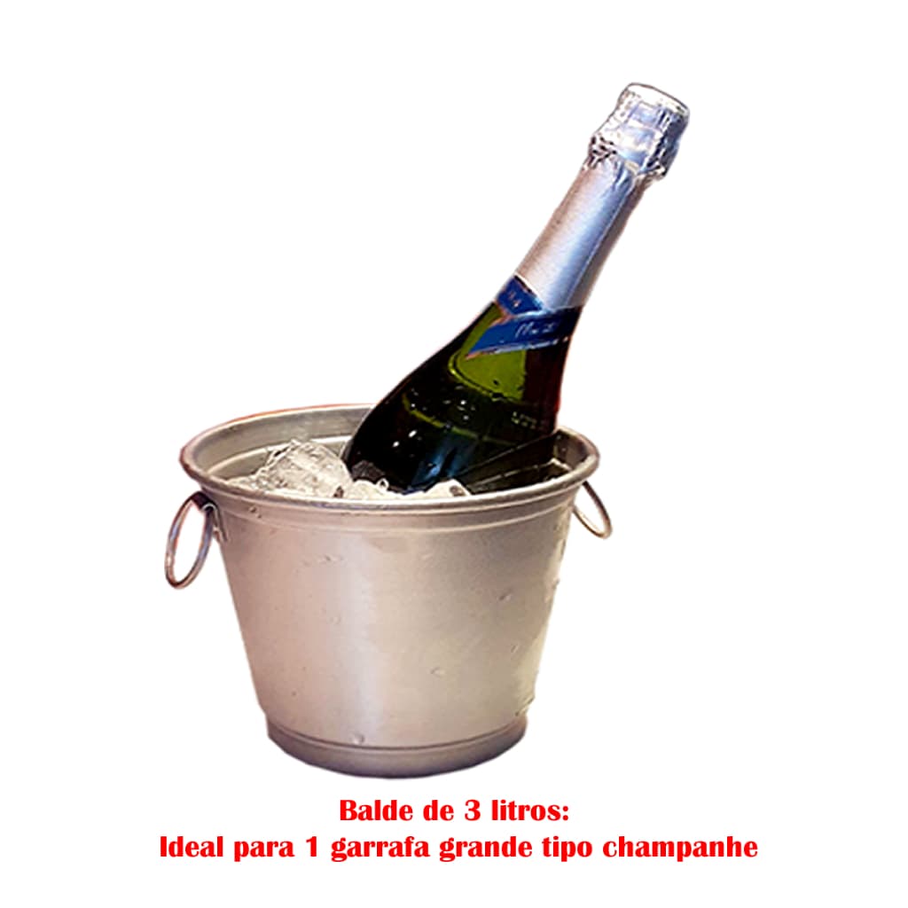 Kit  20 Balde De Gelo Alumínio Puro E Reforçado 3 Litros IDEAL PARA 1 GARRAFA DE VINHO COM BASTANTE GELO