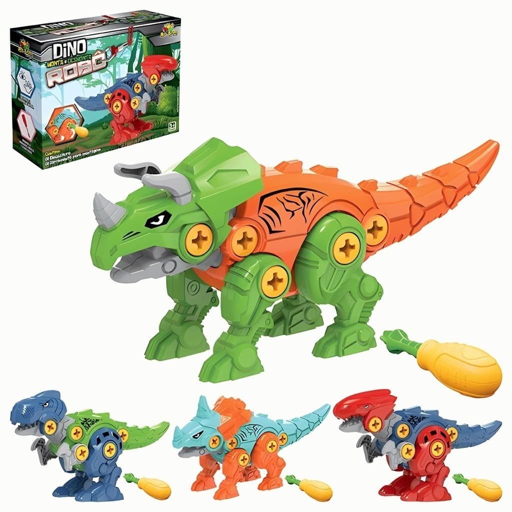 Dinossauro Monta e Desmonta Brinquedo com chave