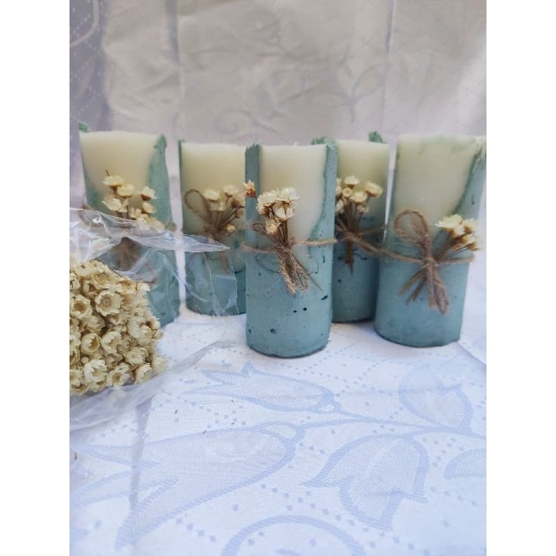 10 Velas aromáticas no concerto / vela com base de cimento /velas aromáticas /lembrancinha