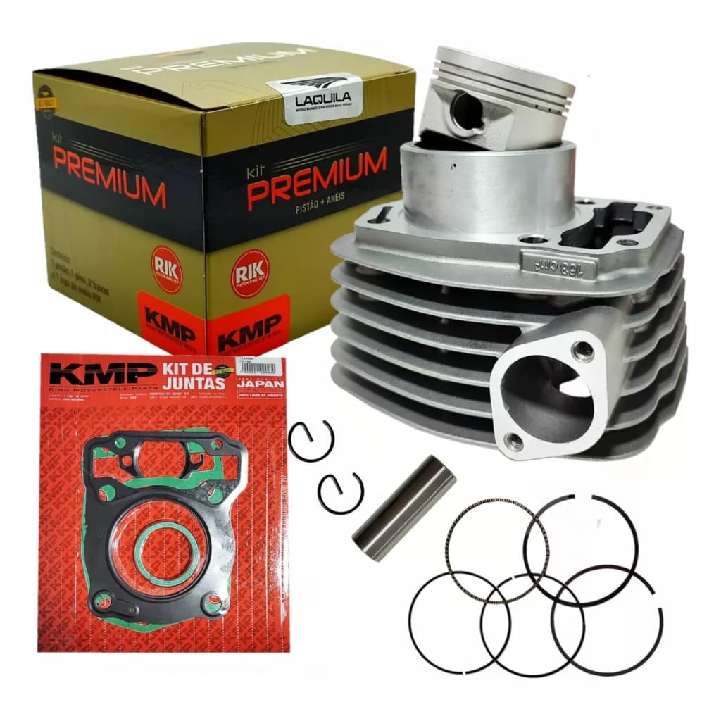 Kit Cilindro Pistão Anéis Honda Start Fan Titan Bros 160 2016 Até 2023 Kmp