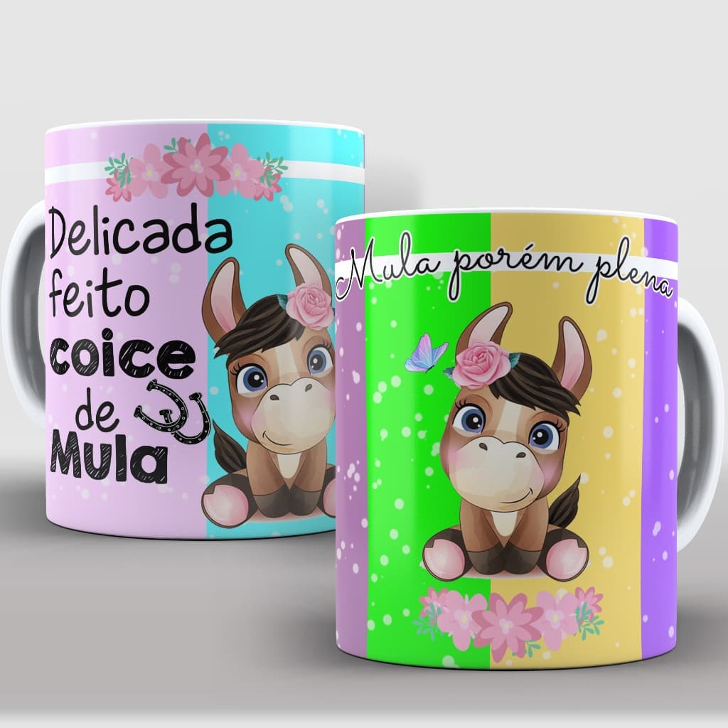 Caneca Xícara Personalizada Delicada Feito Coice de mula Engraçada Zueira Matinal OFERTA RELÂMPAGO !