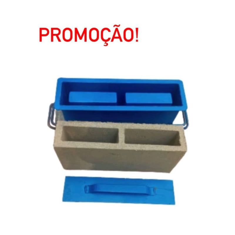forma de bloco de cimento 9x19x39  c fundo