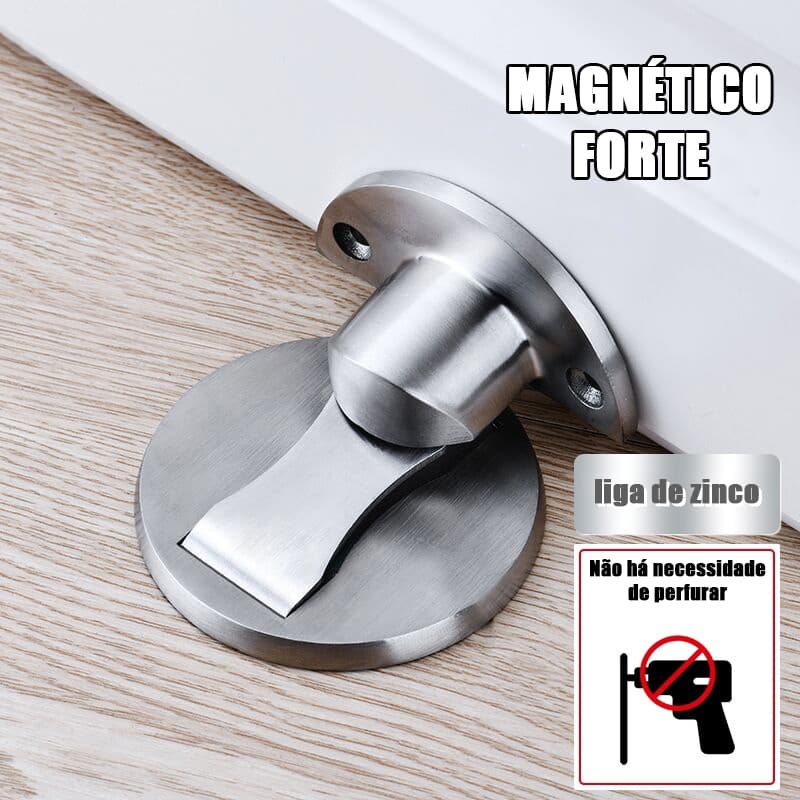 Batente de porta magnético invisível para a parte inferior da porta, Livre de perfuração