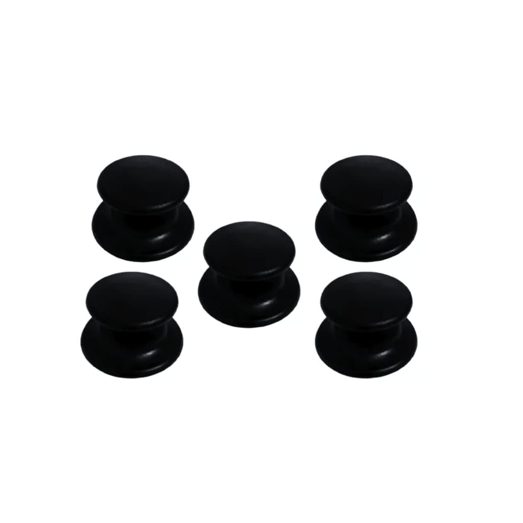 Kit Pomel Preto Puxador Para Tampas De Panelas