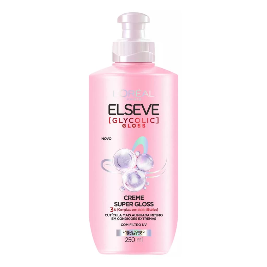 Creme para Pentear Super Gloss L'Oréal Paris Elseve Glycolic Gloss 250ml