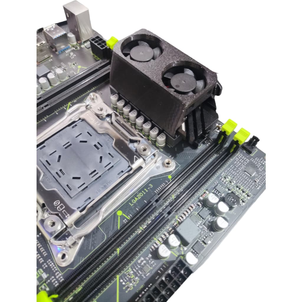 Cooler VRM Suporte Dissipação Ativa Com 2 Fans Para Placa Mãe X99 Mr9a
