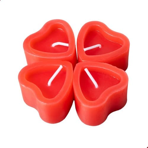 Kits Velas Coração 24g Vermelha Dia dos Namorados Romantico Comemoração Decoração Casamento