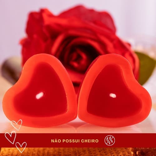 Kits Velas Coração Atacado 40 80 100 Vermelha Namorados Romantico Comemoração Decoração Casamento